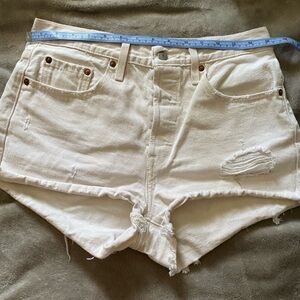 501 Levy’s Premium Stylish Cream100%COTTON Women's Shorts